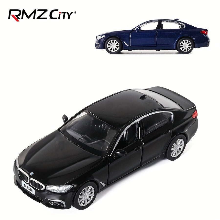 RMZ Simulation 1:36 Alloy BMW M550i Car Model Children's Toy Car Accessories Pull-back Car Model Boy Toy, As Halloween, Chrismas Gift