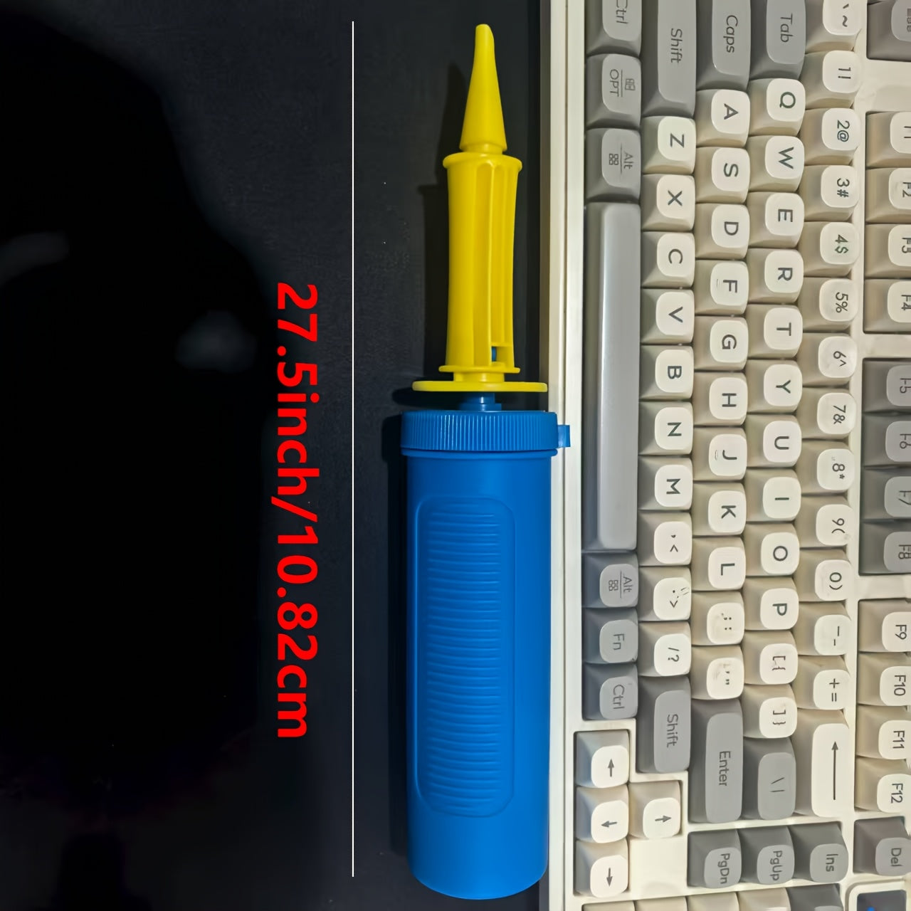 1pc Blue High Quality Two-Way Pump Balloon Accessory, Time-Saving And Convenient, Ideal Party Decorating Partner Halloween, Thanksgiving And Christmas Gift Easter Gift, Easter Room Decor