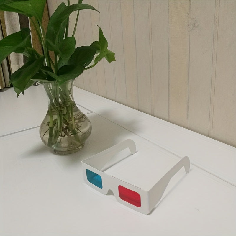 20pcs 3D Cardboard Glasses Glasses Universal Anaglyph 3D Glasses Cardboard Paper Red Blue Cyan Or Movie For 3D (Red And CYAN) Viewing On Internet, DVD VHS Tapes And Broadcast TV (anaglyph)Used For 3D (Red And CYAN) Viewing On