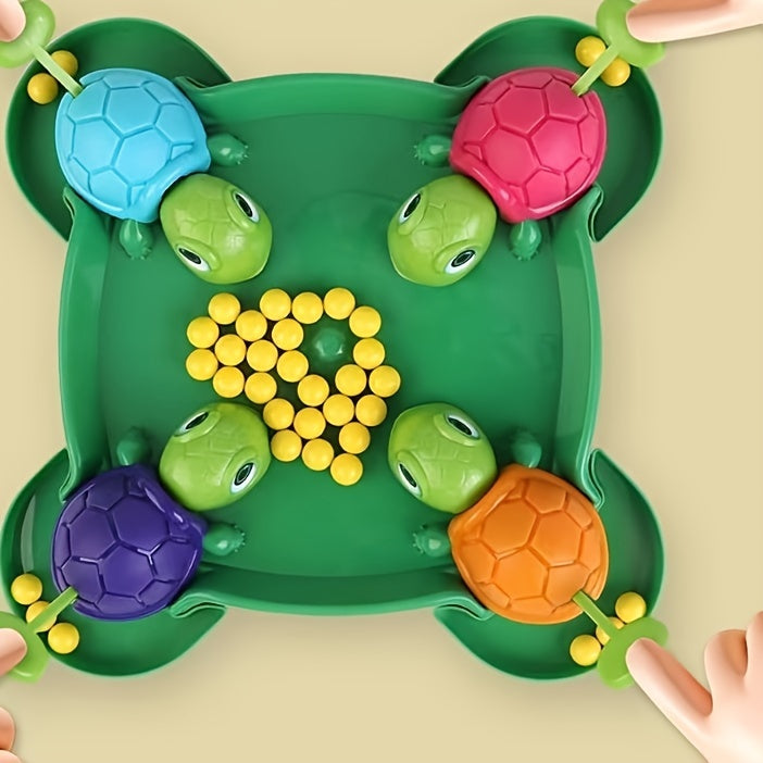 Interactive Children's Toy: Little Turtle Eating Beans, Grabbing Beads, Parent-child Desktop Game for Halloween Christmas Gift