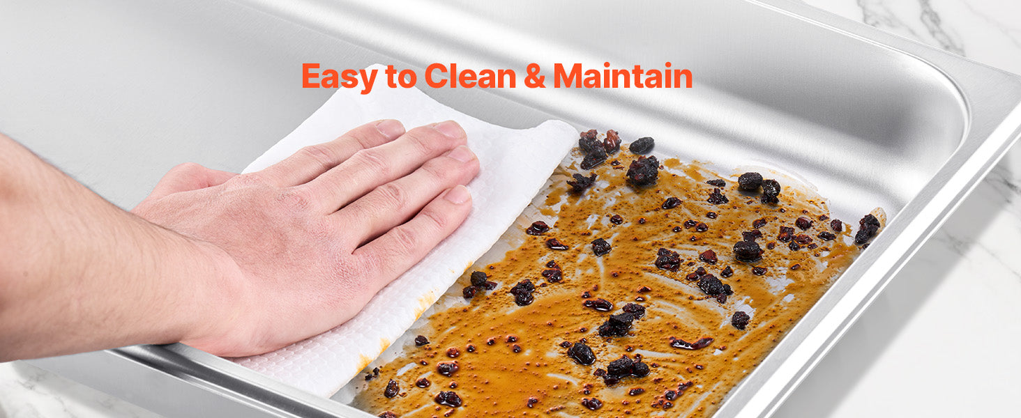 VEVOR 8 Qt 4/6 Pack Chafing Dish Buffet Set Stainless Steel Chafer Rectangle Catering Warmer Server with Lid Water Pan for party