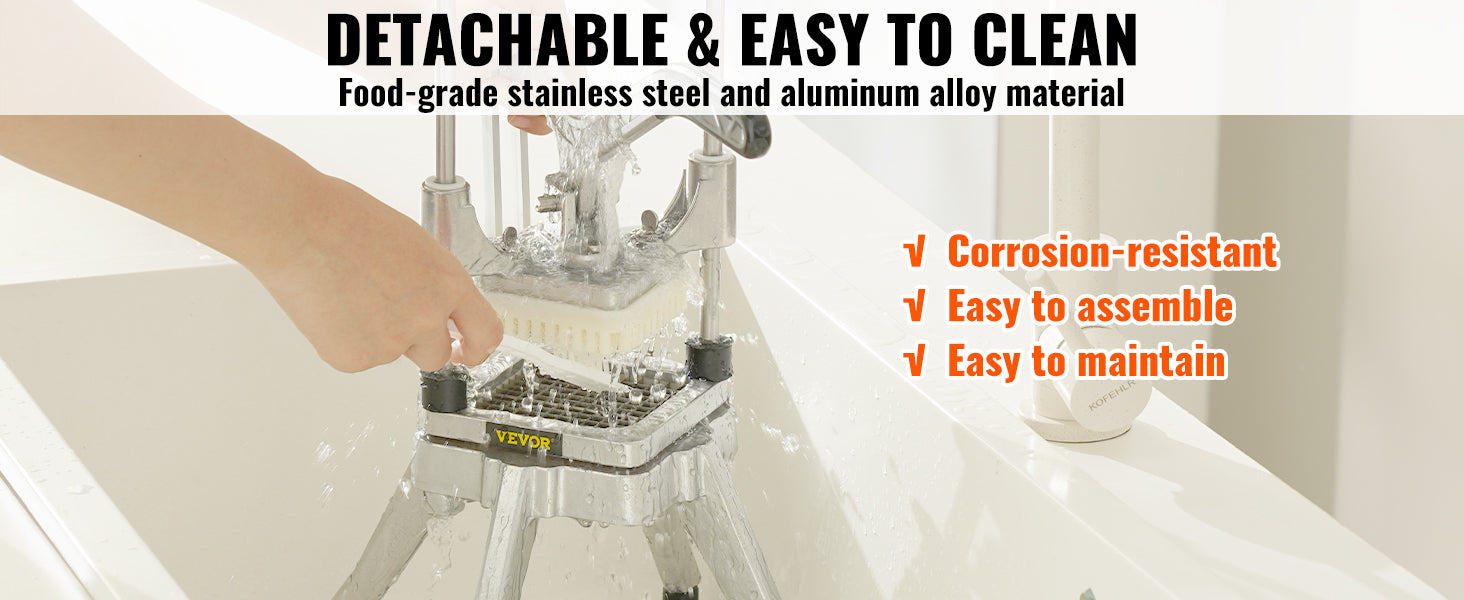 SucceBuy Commercial Vegetable Fruit Heavy Duty Professional Food Dicer Kattex French Fry Cutter Onion Slicer Stainless Steel