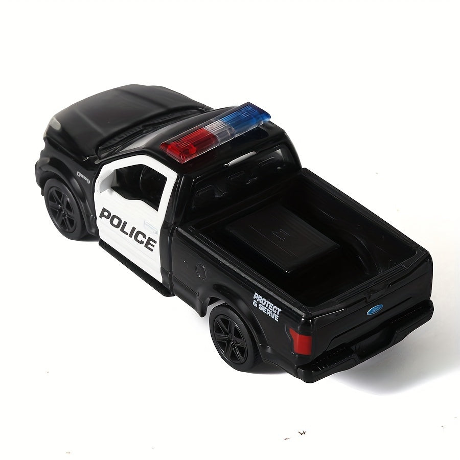 RMZ Simulation 1:36 Alloy Ford Pickup Truck Police Car Model Children'S Toy Car Ornament Pullback Car Children'S Toy Birthday Gift