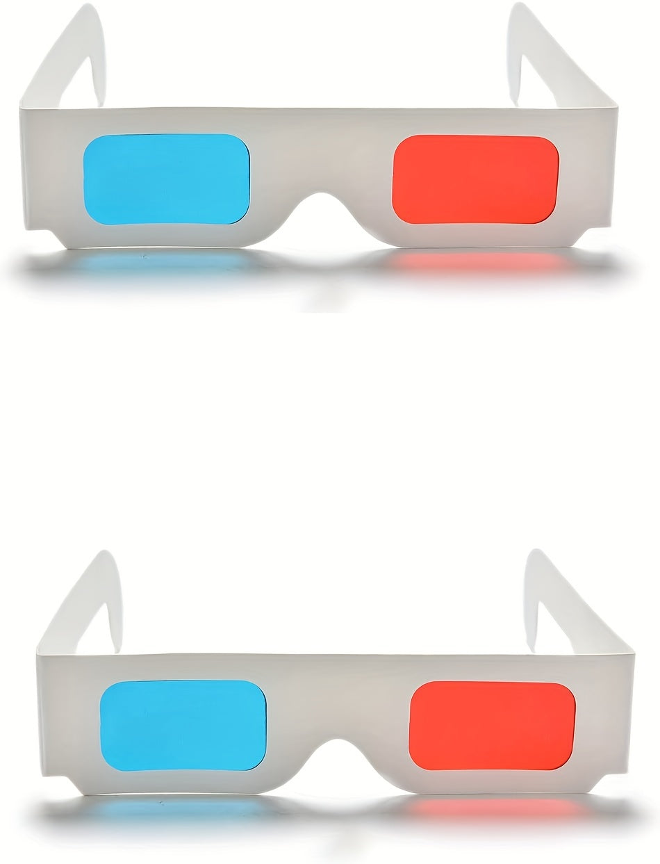 20pcs 3D Cardboard Glasses Glasses Universal Anaglyph 3D Glasses Cardboard Paper Red Blue Cyan Or Movie For 3D (Red And CYAN) Viewing On Internet, DVD VHS Tapes And Broadcast TV (anaglyph)Used For 3D (Red And CYAN) Viewing On