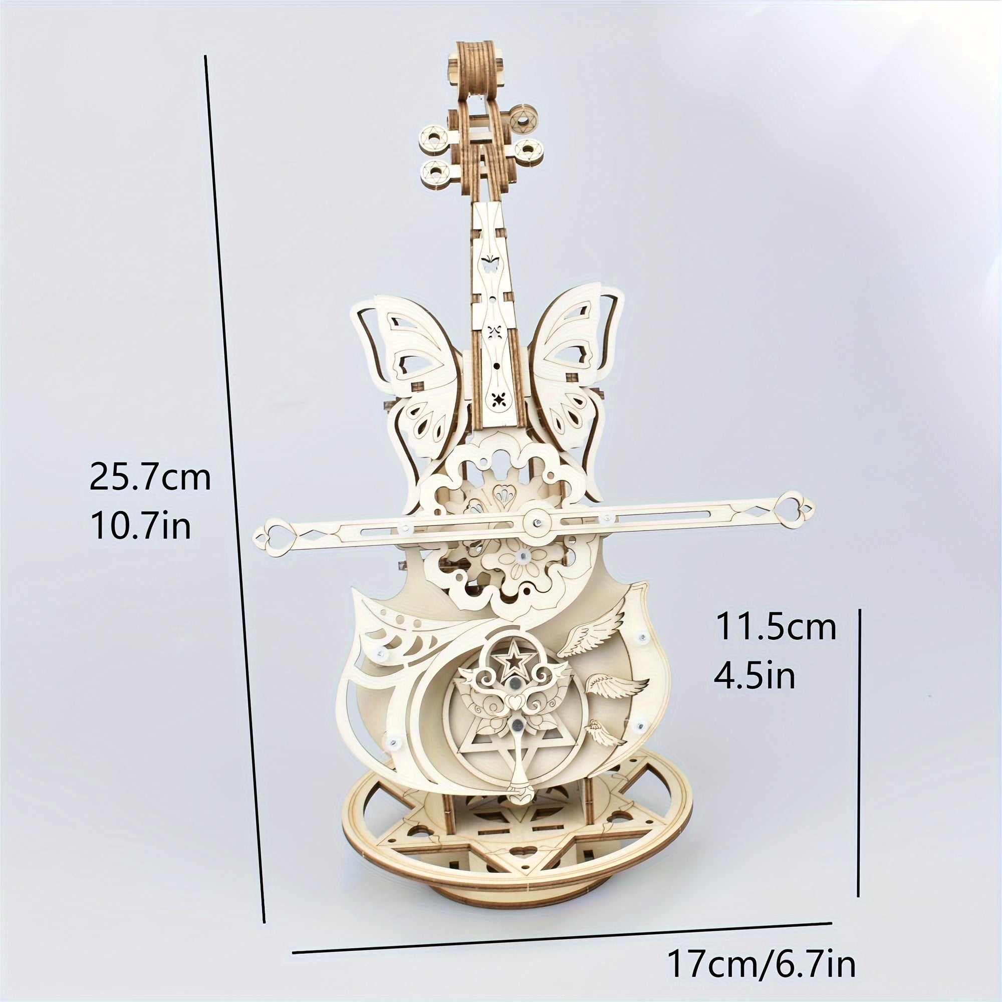 Cello Music Box Wooden Assembly Model 3d Three-dimensional Puzzle Diy Adult Toy Girls Gift
