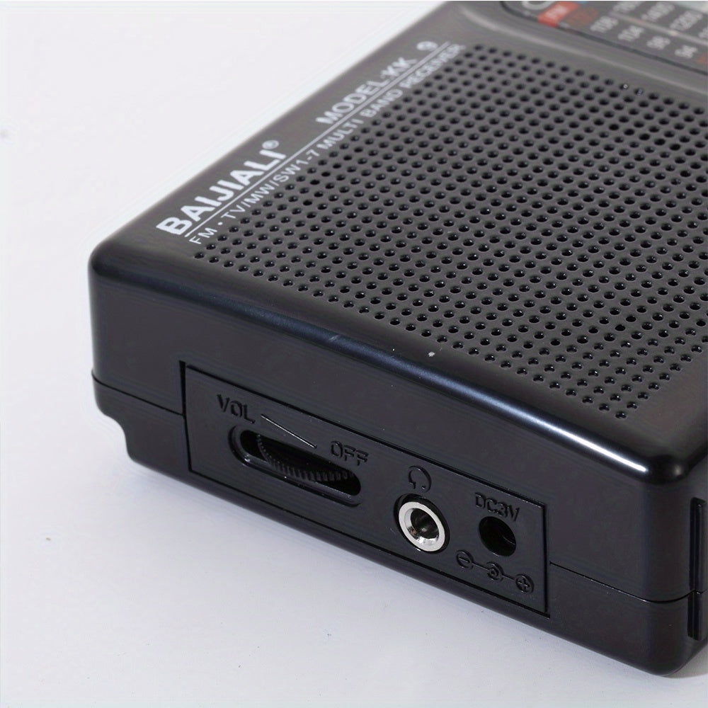 Portable Radio AM FM SW1-7, Transistor Radio with Loud Speaker, Headphone Jack, 2AA Battery Operated Radio, Pocket Radio for Indoor, Outdoor and Emergency Use KK-9