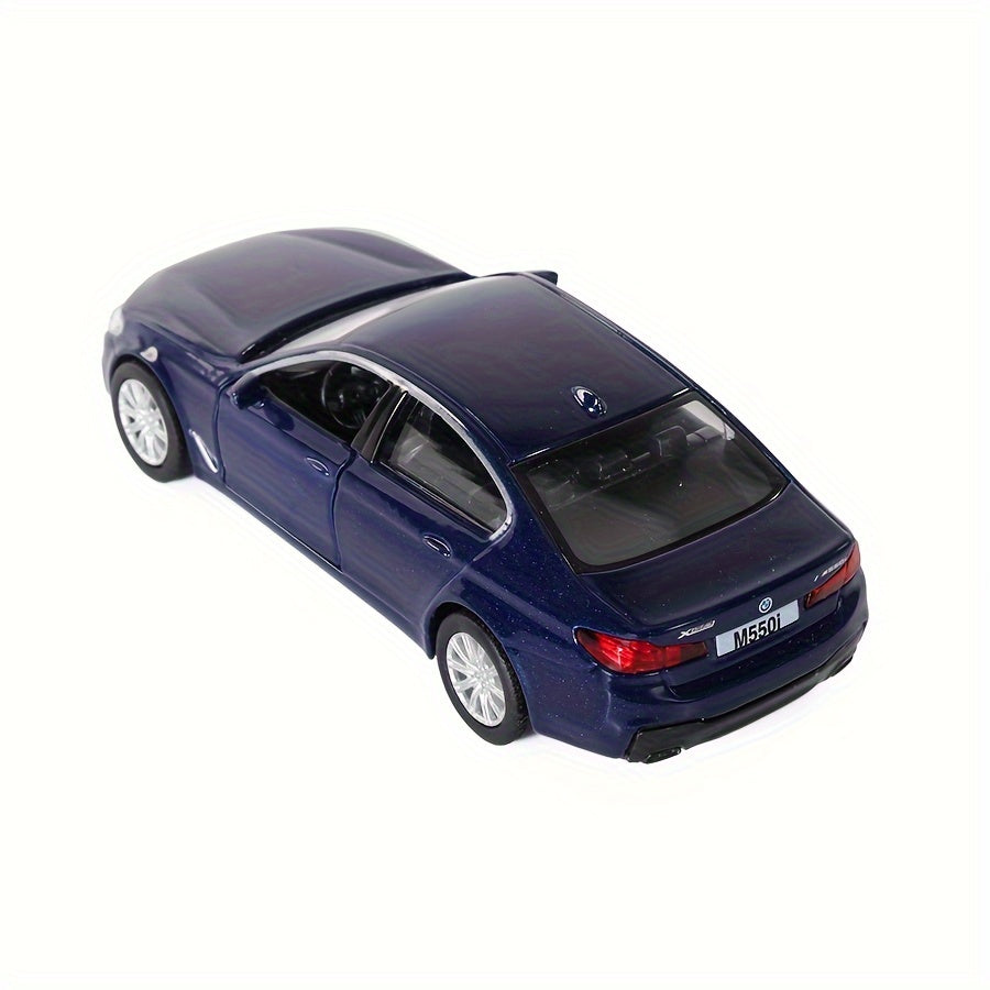 RMZ Simulation 1:36 Alloy BMW M550i Car Model Children's Toy Car Accessories Pull-back Car Model Boy Toy, As Halloween, Chrismas Gift