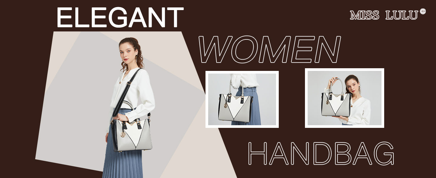 Miss Lulu WOMEN'S Handbag Shoulder bag V Shaped Design Shopper Removable Shoulder belt Synthetic leather