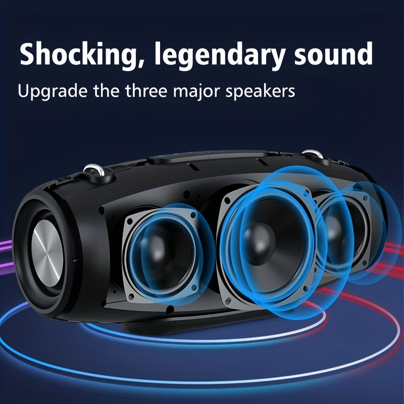 ZEALOT S67 60W Wireless Speakers, Outdoor Portable Subwoofer Speaker, Wireless Speaker, Dual Pairing, Long Battery Life, 40 Hours Playtime Loud Stereo, Booming Bass, Shoulder strap, Charging Cable And Aux Cable, Connect with