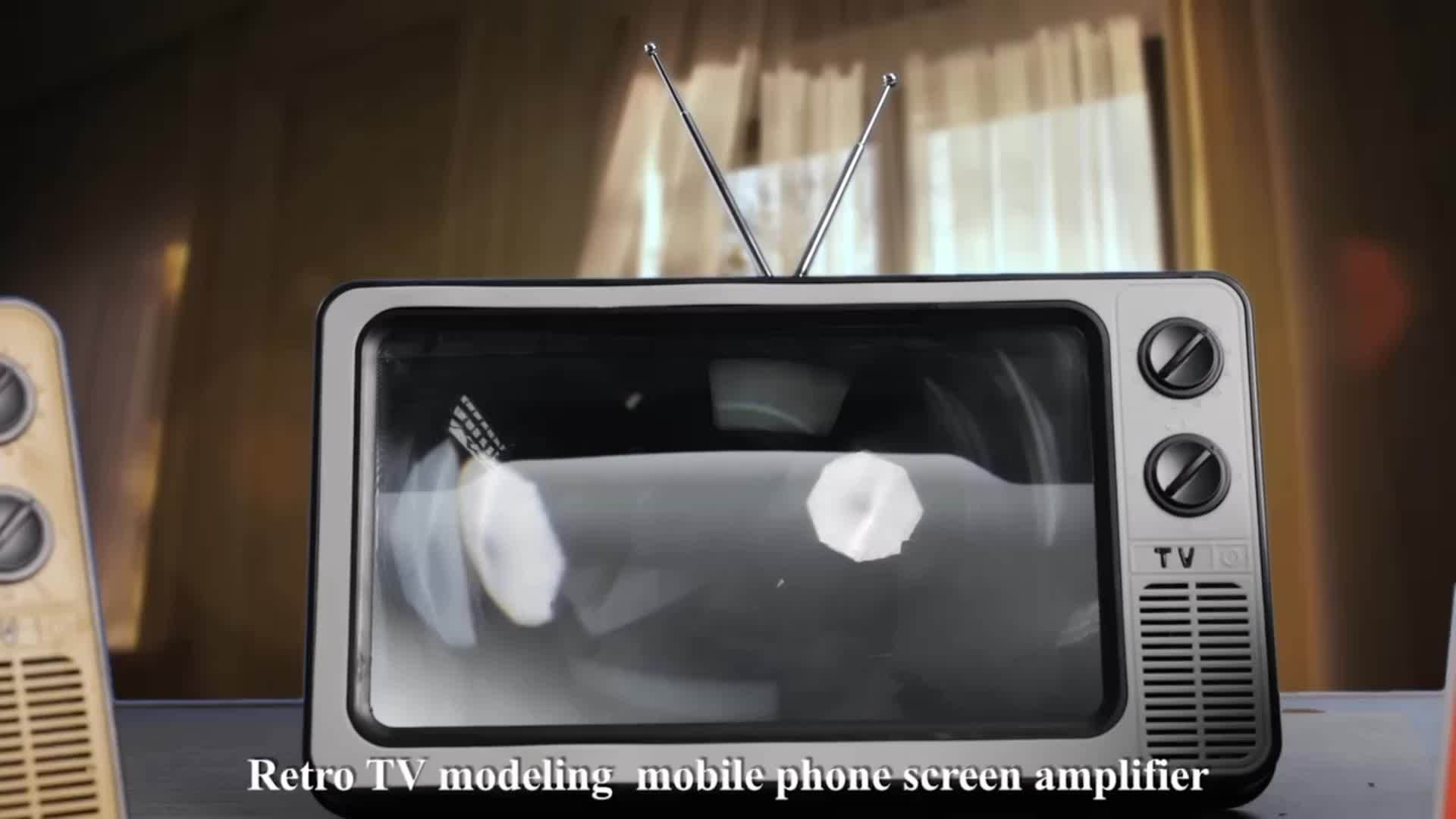 12-Inch Retro TV Shape Phone Screen Amplifier - Screen Expanders & Magnifiers for Movies, Videos, and Games - 3D Magnifier Screen Extender with Phone Stand Compatible with All Smartphones