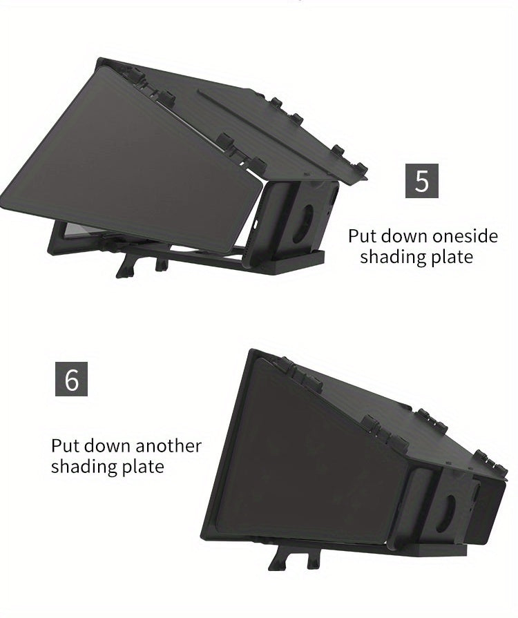 Triple-Sided Cinema Experience - 12-inch Foldable Phone Screen Magnifier with Optical Acrylic Lens - Instant HD Boost, Portable Mini Theater for TV-Like Viewing, 3-4x Magnification Desktop Stand