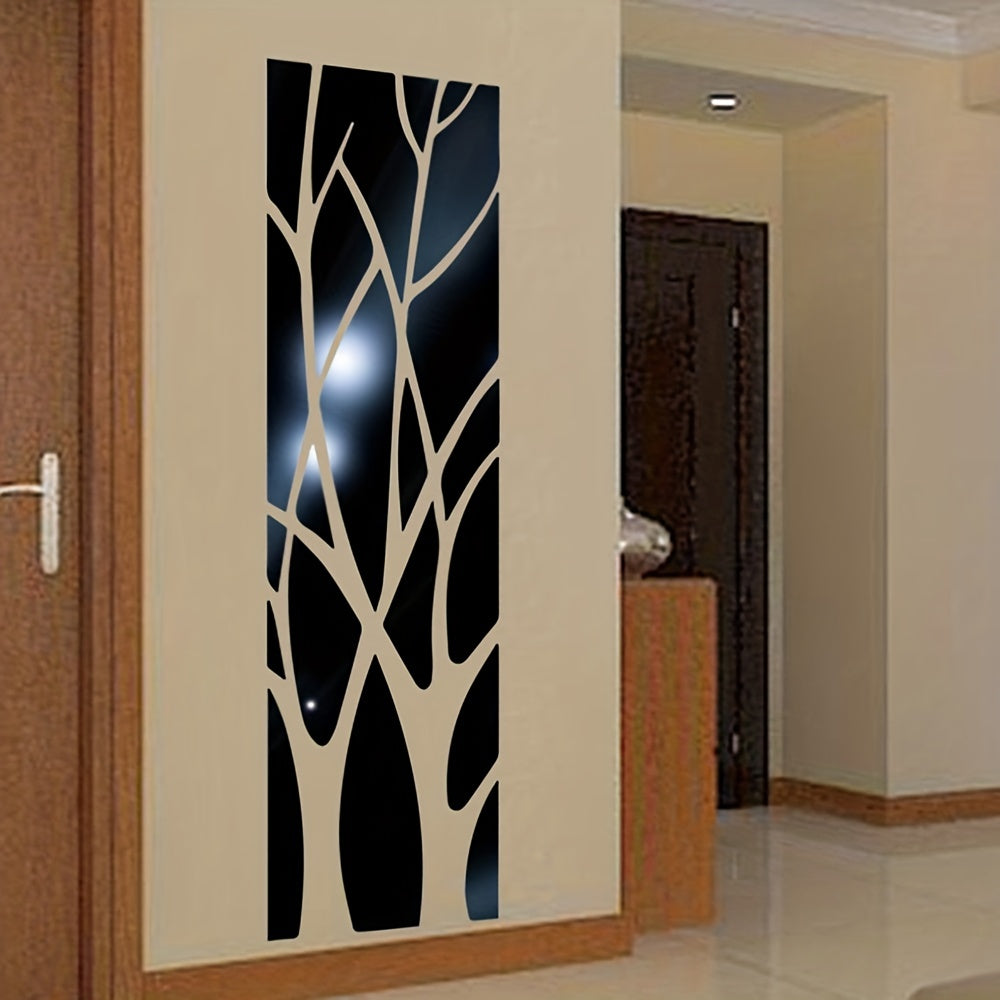 Cross-border Acrylic Three-dimensional Mirror Branch 3D Wall Sticker Living Room Dining Room Entryway TV Background Wall Painting Home Decor