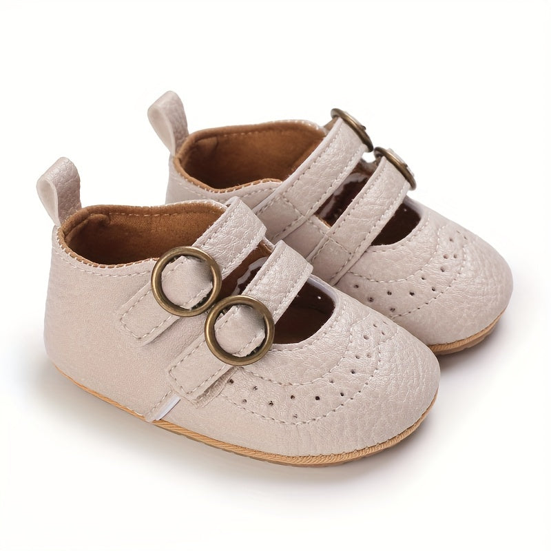 أحذية ماري جين للبنات الصغار، أحذية مسطحة بنعل ناعم، أحذية أميرات، أحذية أطفال صغيرة، أحذية غير قابلة للانزلاق، مزودة بخطاف وحلقة