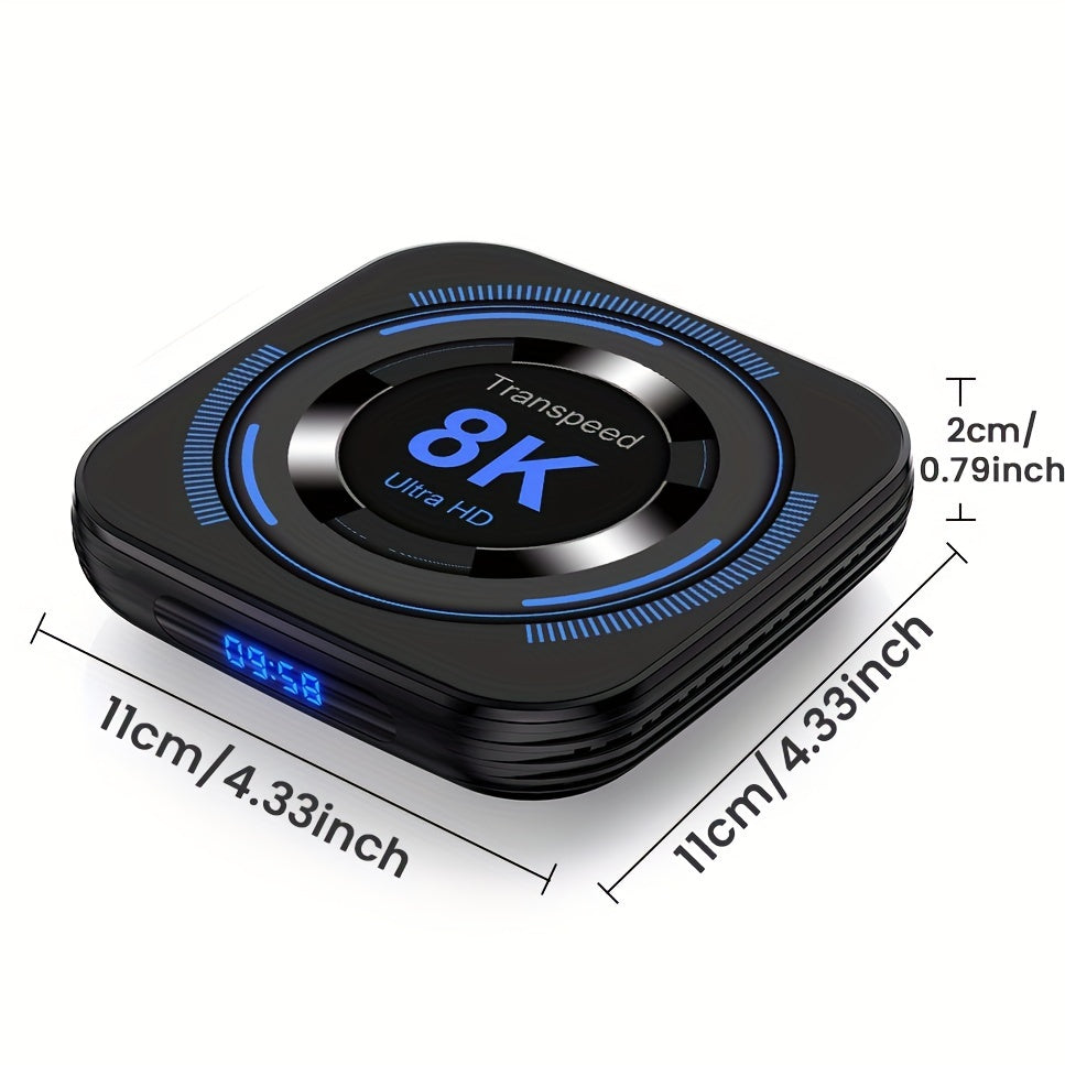 For Android 12 TV BOX: 8K 4K  Wireless Voice Media Player Set Top Box With Allwinner H618 Dual Wifi 32G64G Quad Core Cortex A53