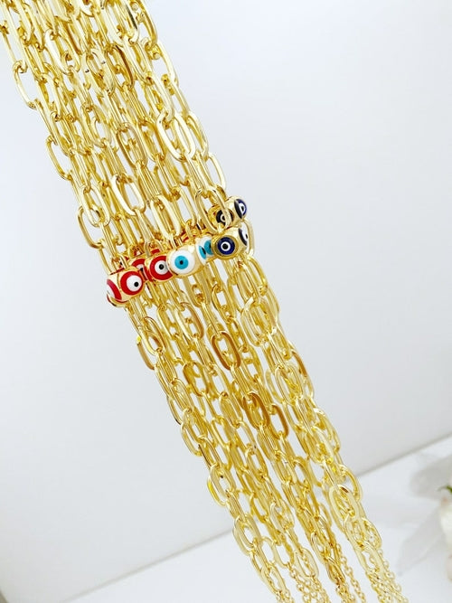 Evil Eye Ankle Bracelet, Gold Evil Eye Pandora Anklet, Pandora Charm