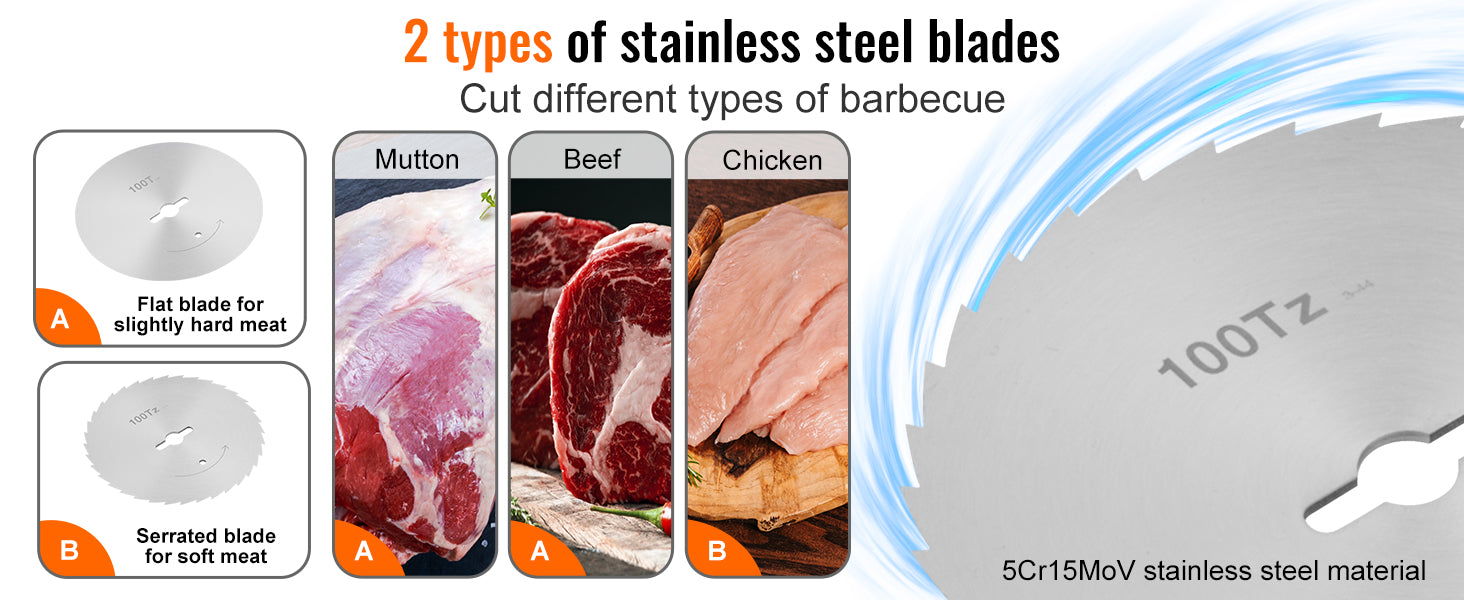 SucceBuy Electric Shawarma Knife, Cordless Battery Professional Turkish Knife Commercial Stainless Steel Gyro Cutter