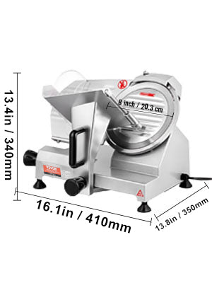 SucceBuy Meat Slicer 200W/240W/320W/340W Electric Deli Food Slicer Adjustable Thickness for Commercial Home Use Cut Meat Cheese