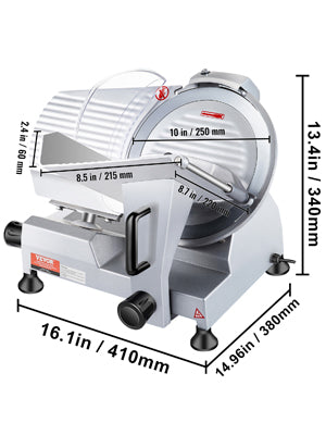 SucceBuy Meat Slicer 200W/240W/320W/340W Electric Deli Food Slicer Adjustable Thickness for Commercial Home Use Cut Meat Cheese