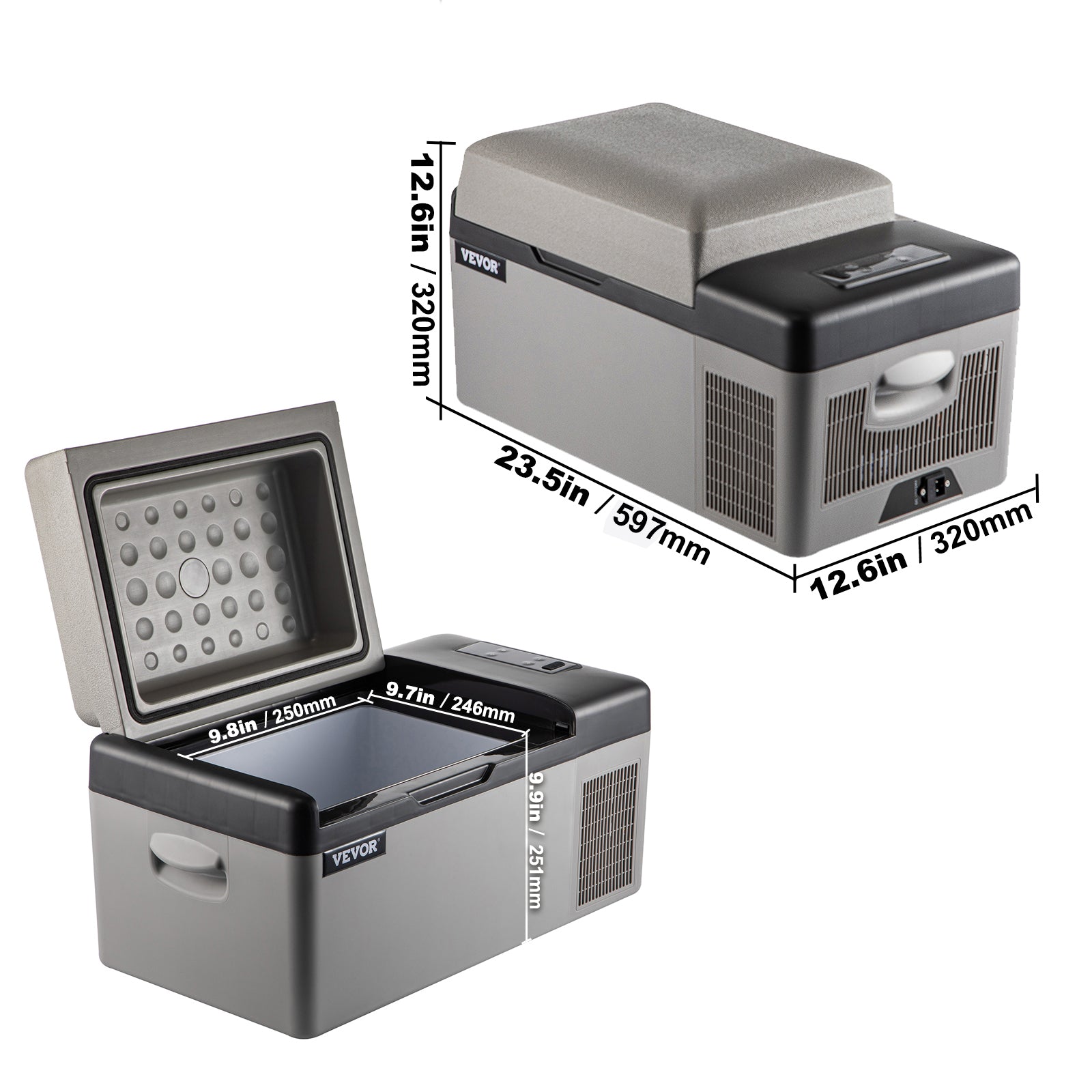 SucceBuy 20L 22L 35L 45L 55L Car Refrigerator Mini Fridge Freezer Portable Compressor Cooler DC 110-240V Ice Box for Camping