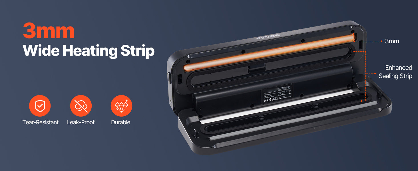 SucceBuy 60Kpa 100W Vacuum Sealer Machine 5-in-1 Multi-Functional Food Sealer with Built-in Cutter Automatic Air Sealing System