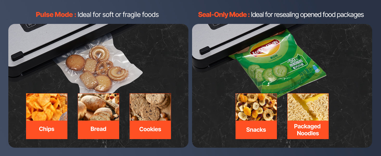 SucceBuy 60Kpa 100W Vacuum Sealer Machine 5-in-1 Multi-Functional Food Sealer with Built-in Cutter Automatic Air Sealing System